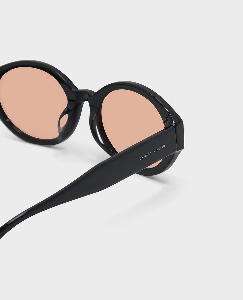 CHARLES & KEITH - Kính mát nữ Round Flower Frame