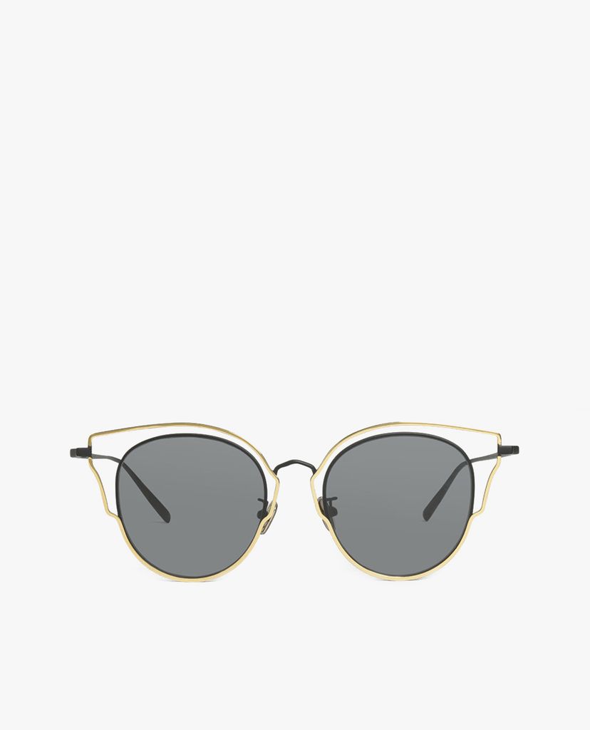 CHARLES & KEITH - Kính mát nữ gọng tròn Double Frame Wingtip