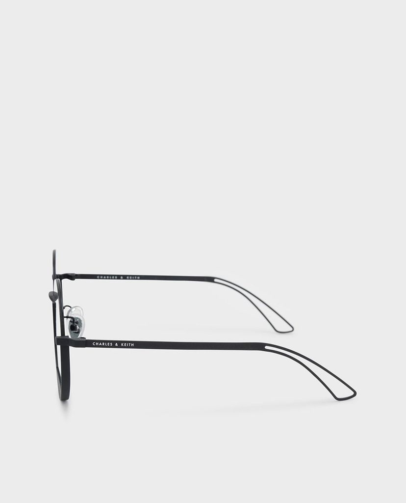CHARLES & KEITH - Kính mát nữ thời trang Round Half Frame