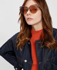CHARLES & KEITH - Kính mát nữ hiện đại Wire Frame Round