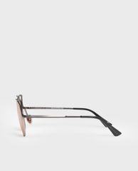 CHARLES & KEITH - Kính mát nữ hiện đại Wire Frame Round