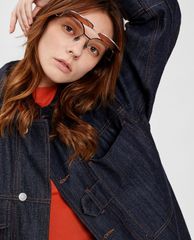 CHARLES & KEITH - Kính mát nữ hiện đại Wire Frame Round