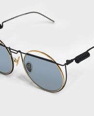 CHARLES & KEITH - Kính mát nữ Geometric Round Frame Shades