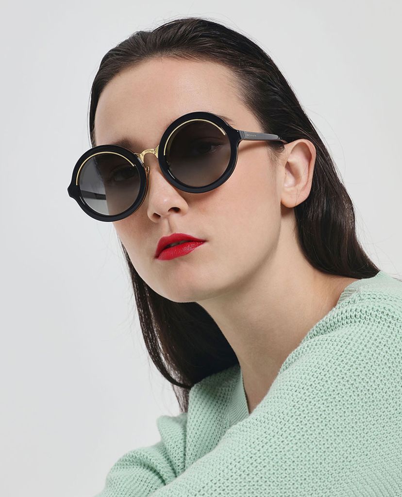 CHARLES & KEITH - Kính mát nữ gọng tròn Thick Frame Round