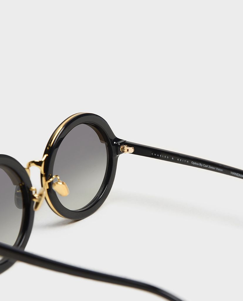 CHARLES & KEITH - Kính mát nữ gọng tròn Thick Frame Round
