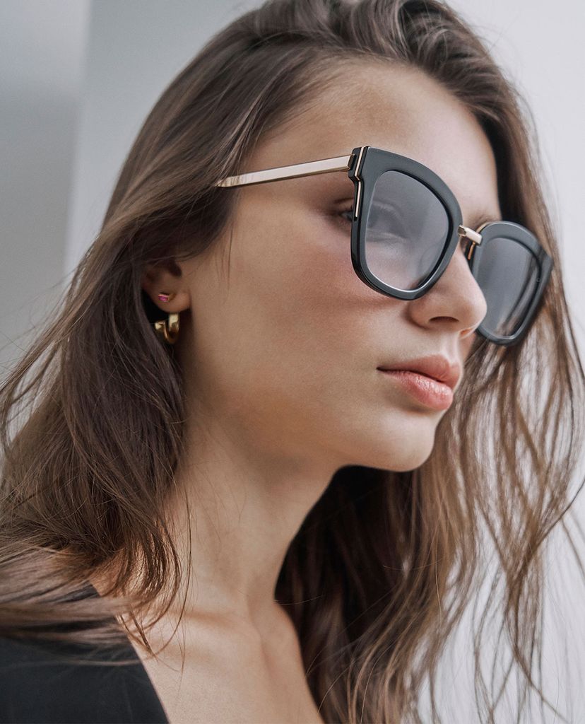 CHARLES & KEITH - Kính mát nữ gọng vuông Acetate Wayfarer