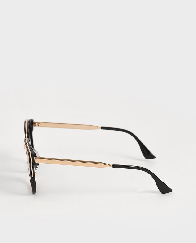 CHARLES & KEITH - Kính mát nữ gọng vuông Acetate Wayfarer