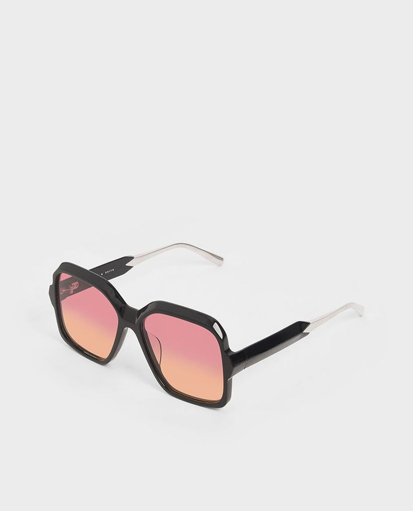 CHARLES & KEITH - Kính mát nữ gọng vuông Oversized Square