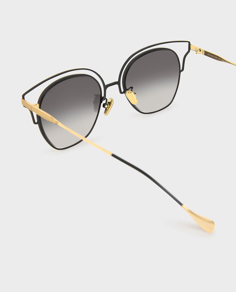 CHARLES & KEITH - Kính mát nữ gọng vuông Cut Out Tinted