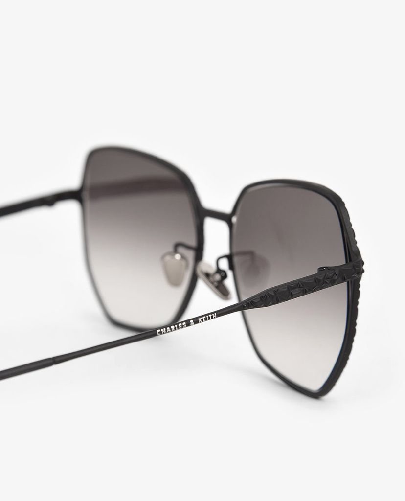 CHARLES & KEITH - Kính mát nữ gọng đa giác Rimless Butterfly