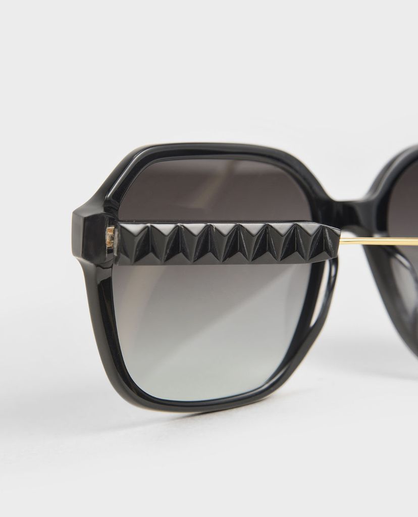 CHARLES & KEITH - Kính mát nữ gọng vuông Acetate Butterfly