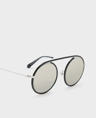 CHARLES & KEITH - Kính mát nữ gọng tròn Acetate Round Frame