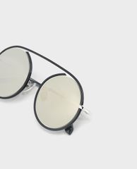 CHARLES & KEITH - Kính mát nữ gọng tròn Acetate Round Frame