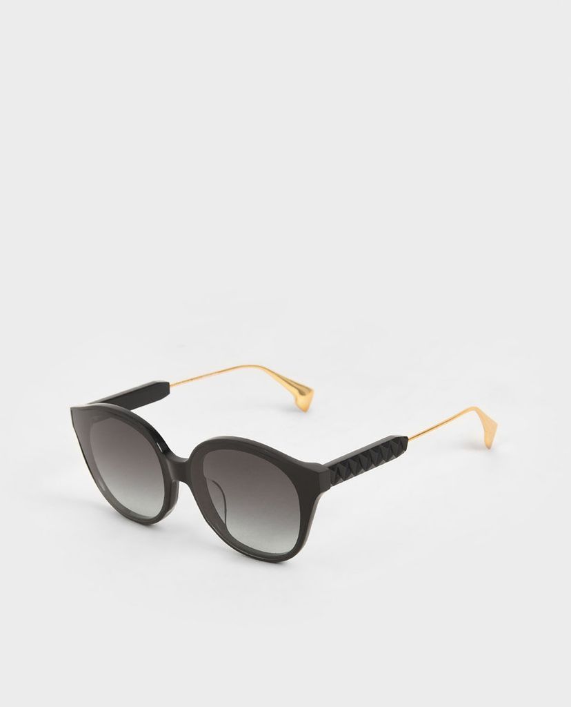 CHARLES & KEITH - Kính mát gọng mắt mèo Acetate Cat Eye