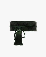 CHARLES & KEITH - Thắt lưng nữ bản rộng Double Rivet Thick