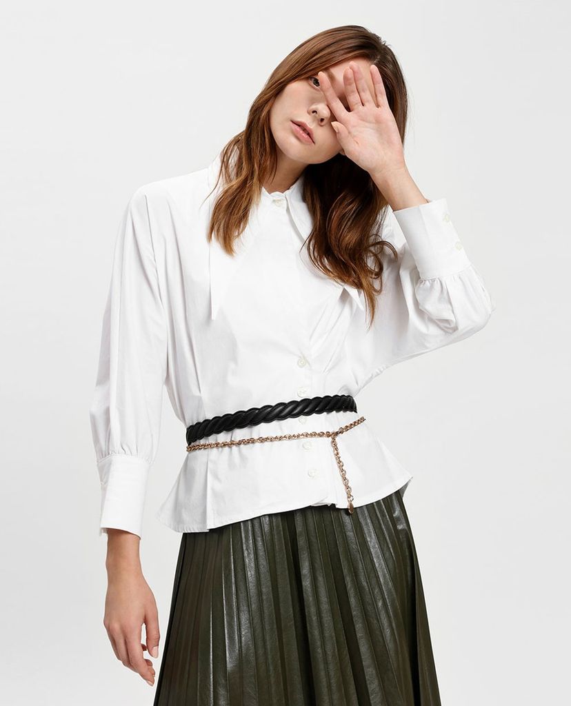 CHARLES & KEITH - Thắt lưng nữ phối mắc xích hiện đại