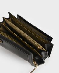 CHARLES & KEITH - Ví nữ dạng gập Stone Embellished Curved