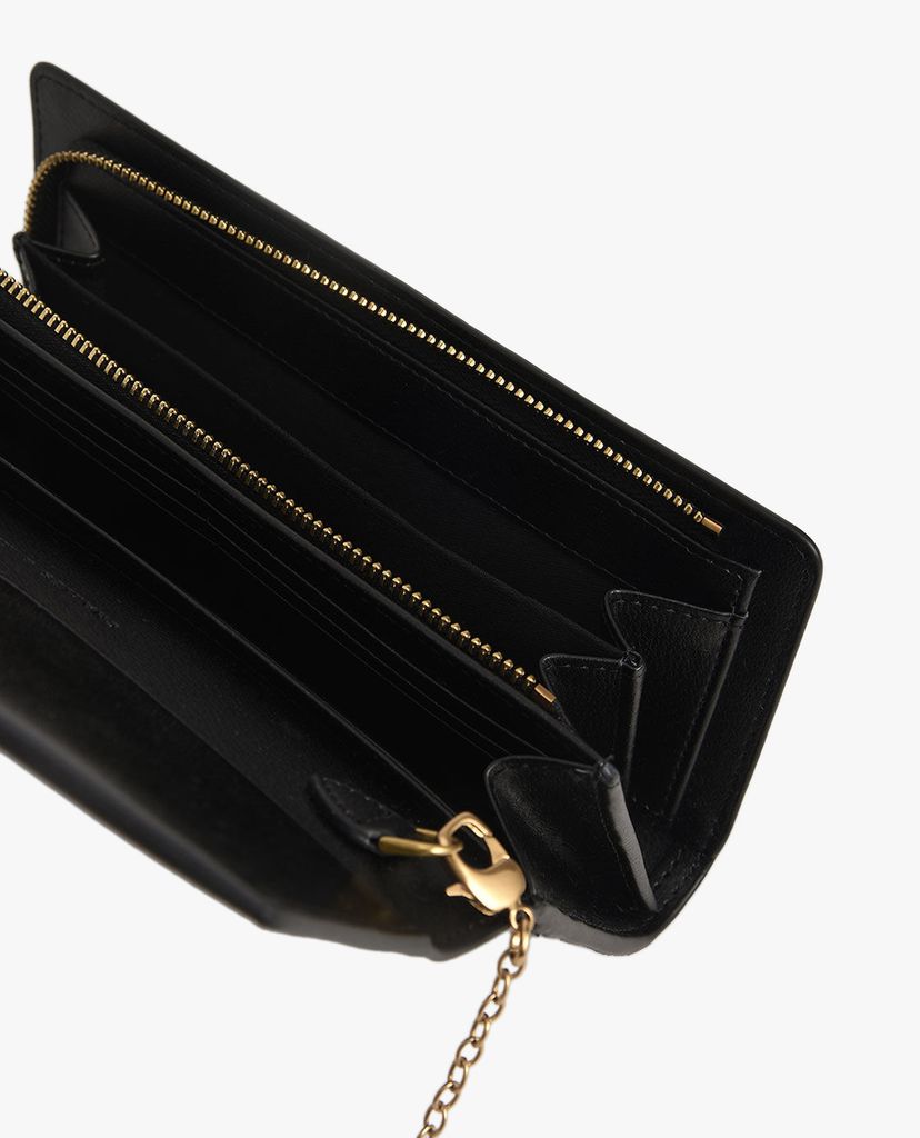 CHARLES & KEITH - Ví cầm tay nữ nắp gập dáng dài Stone Embellished