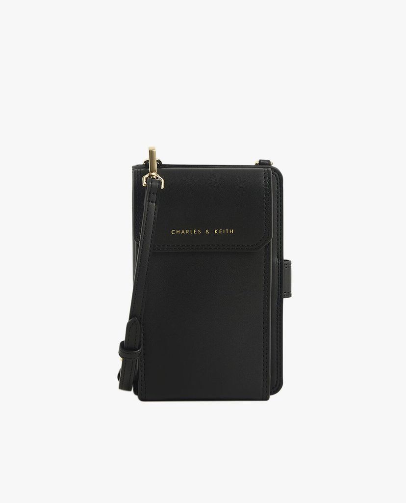 CHARLES & KEITH - Ví cầm tay nữ chữ nhật phối dây Elongated Pouch