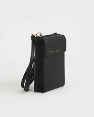 CHARLES & KEITH - Ví cầm tay nữ chữ nhật phối dây Elongated Pouch