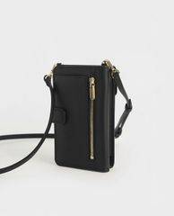 CHARLES & KEITH - Ví cầm tay nữ chữ nhật phối dây Elongated Pouch