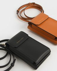 CHARLES & KEITH - Ví cầm tay nữ chữ nhật phối dây Elongated Pouch