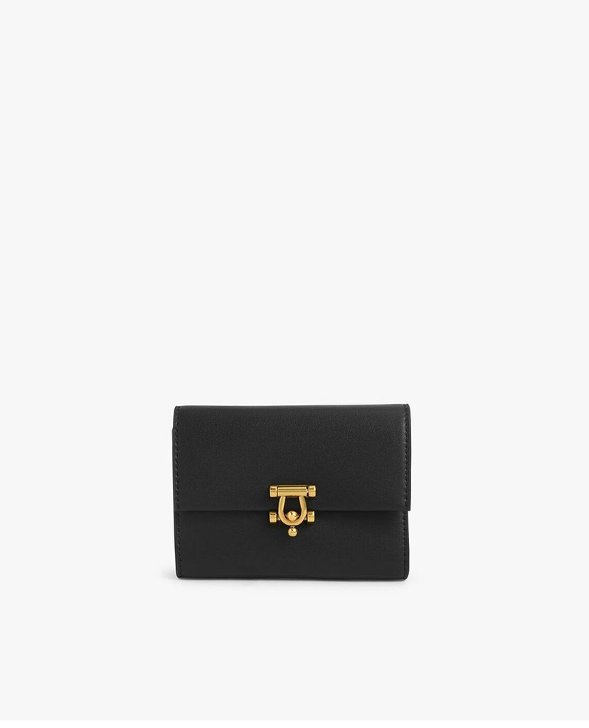 CHARLES & KEITH - Ví nữ chữ nhật nắp gập Metal Accent Mini Short