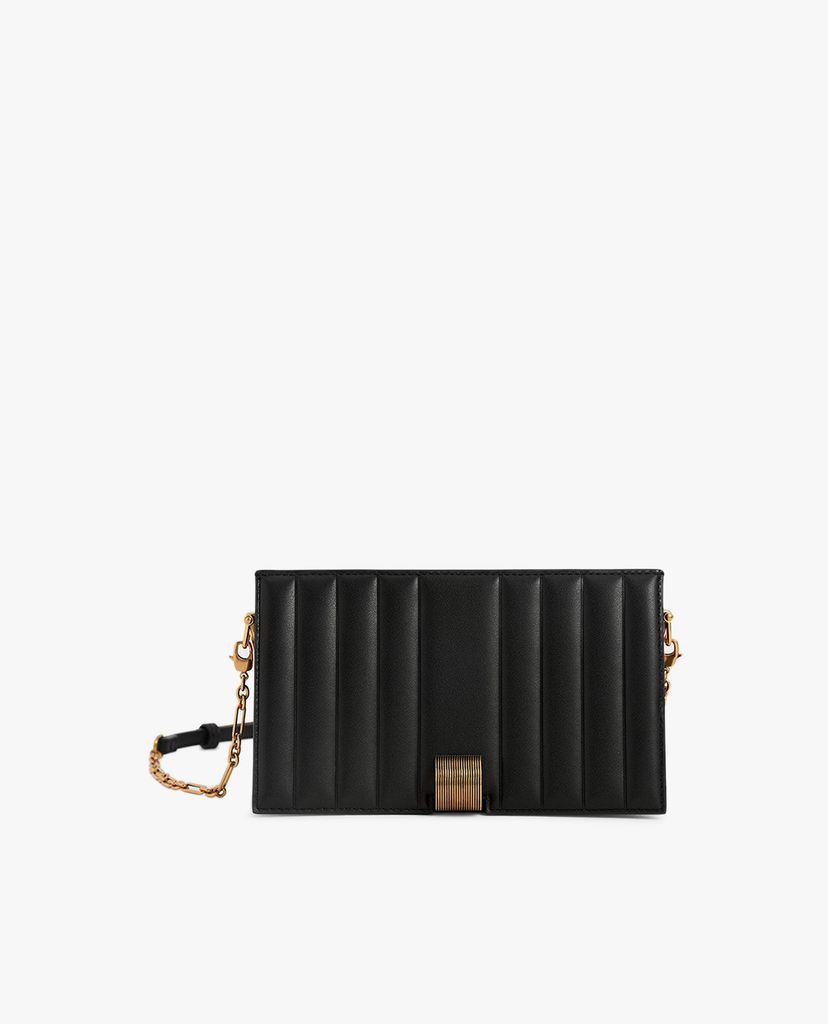 CHARLES & KEITH - Ví cầm tay nữ nắp gập Panelled Metallic Push Lock