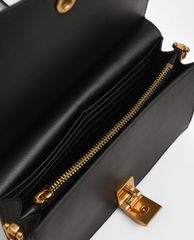 CHARLES & KEITH - Ví cầm tay nữ nắp gập Panelled Metallic Push Lock