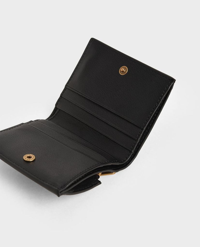 CHARLES & KEITH - Ví nữ mini dạng gập Zip Around