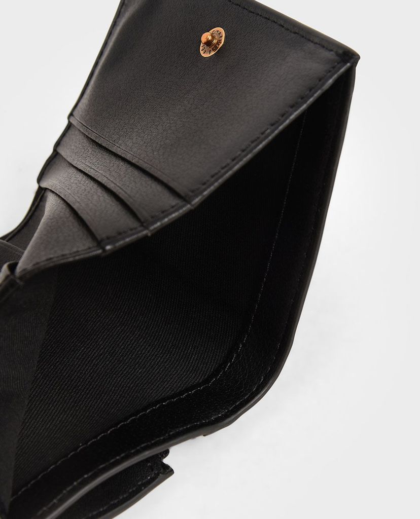 CHARLES & KEITH - Ví nữ mini dạng gập Zip Around