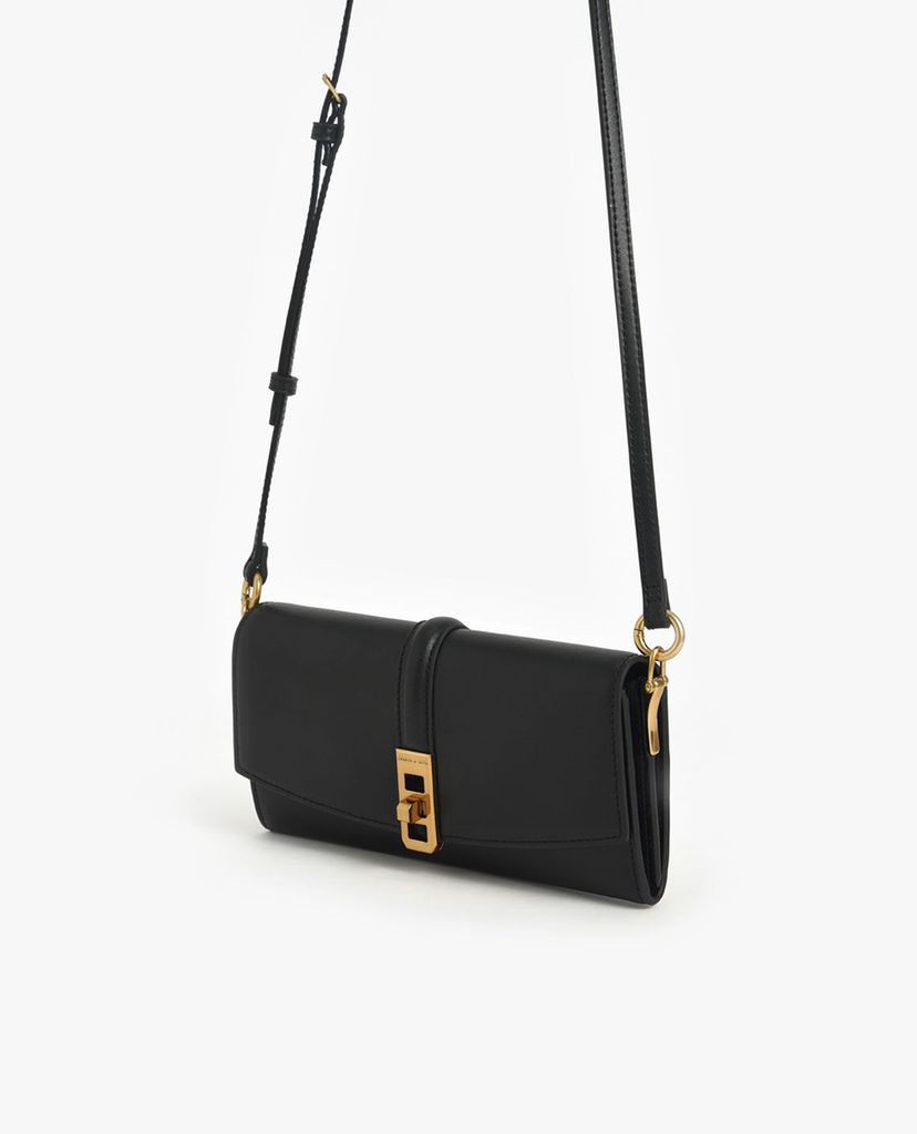 CHARLES & KEITH - Ví cầm tay nữ chữ nhật Coiled Top