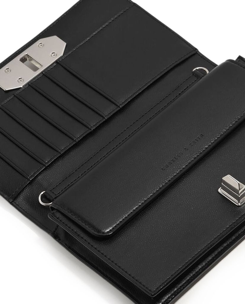 CHARLES & KEITH - Túi đeo chéo nữ khóa vặn Turn-Lock