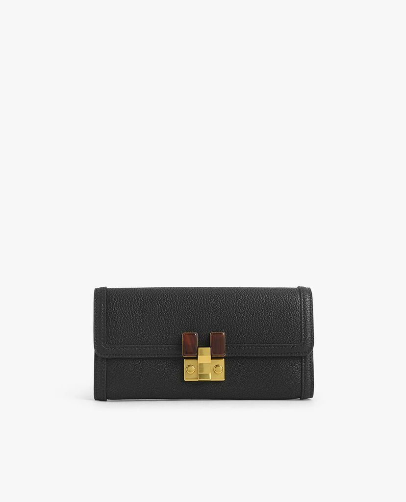 CHARLES & KEITH - Ví nữ dáng dài phối dây đeo Stone Embellished