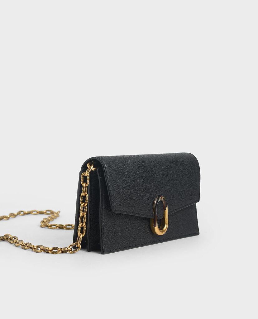 CHARLES & KEITH - Ví cầm tay nữ Stone Embellished Envelope