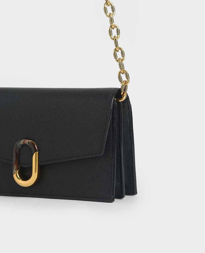 CHARLES & KEITH - Ví cầm tay nữ Stone Embellished Envelope