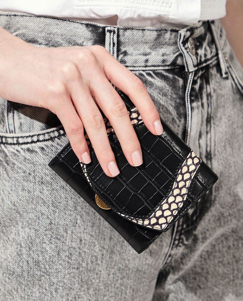 CHARLES & KEITH - Ví nữ phom vuông Push Lock Mini