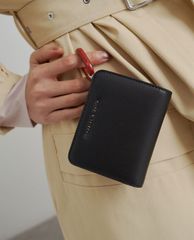 CHARLES & KEITH - Ví nữ dạng gập Mini Top Zip