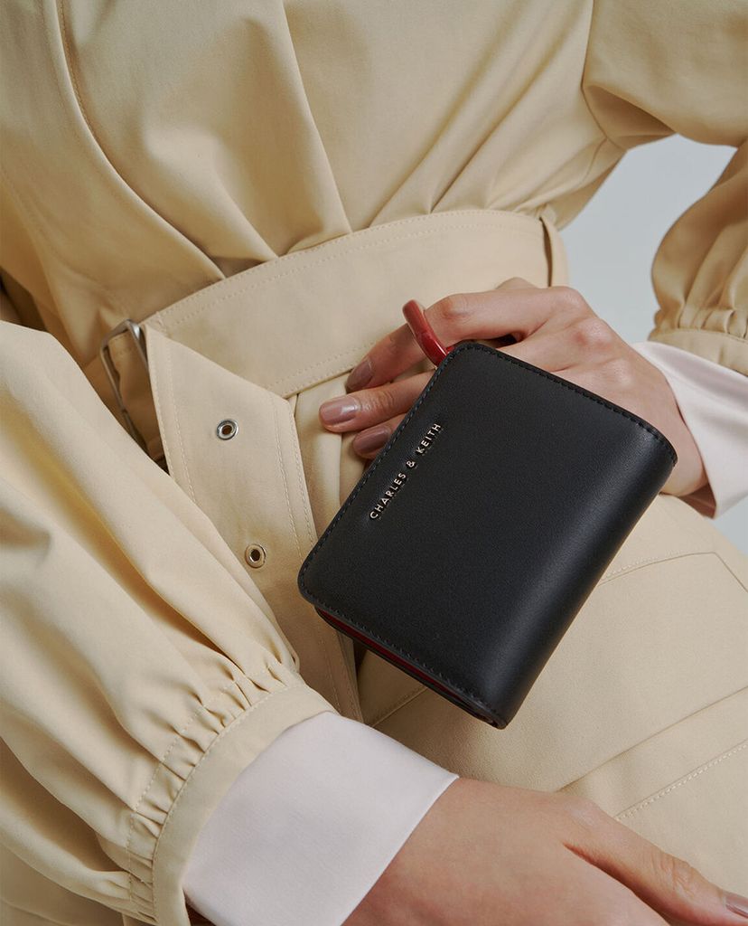 CHARLES & KEITH - Ví nữ dạng gập Mini Top Zip