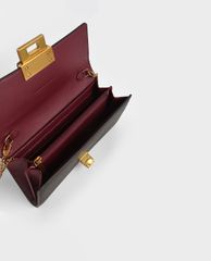 CHARLES & KEITH - Ví nữ dạng gập Stone Embellished