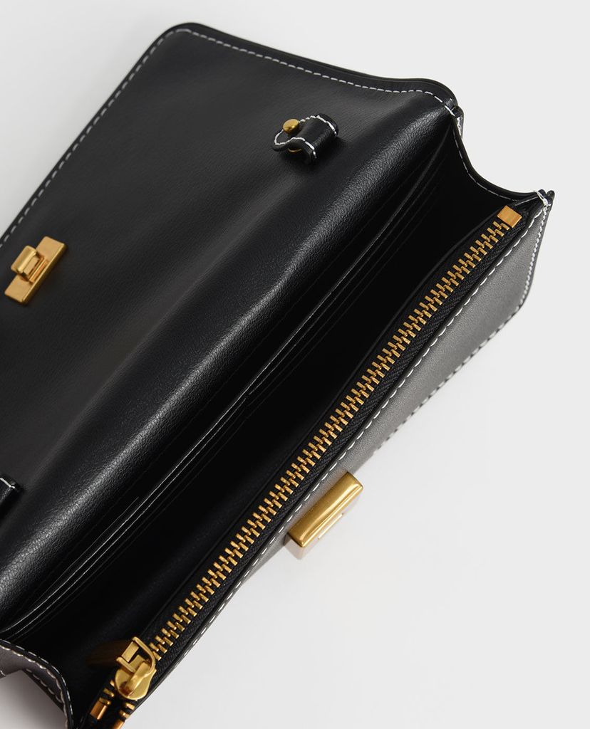 CHARLES & KEITH - Ví cầm tay nữ chữ nhật thời trang