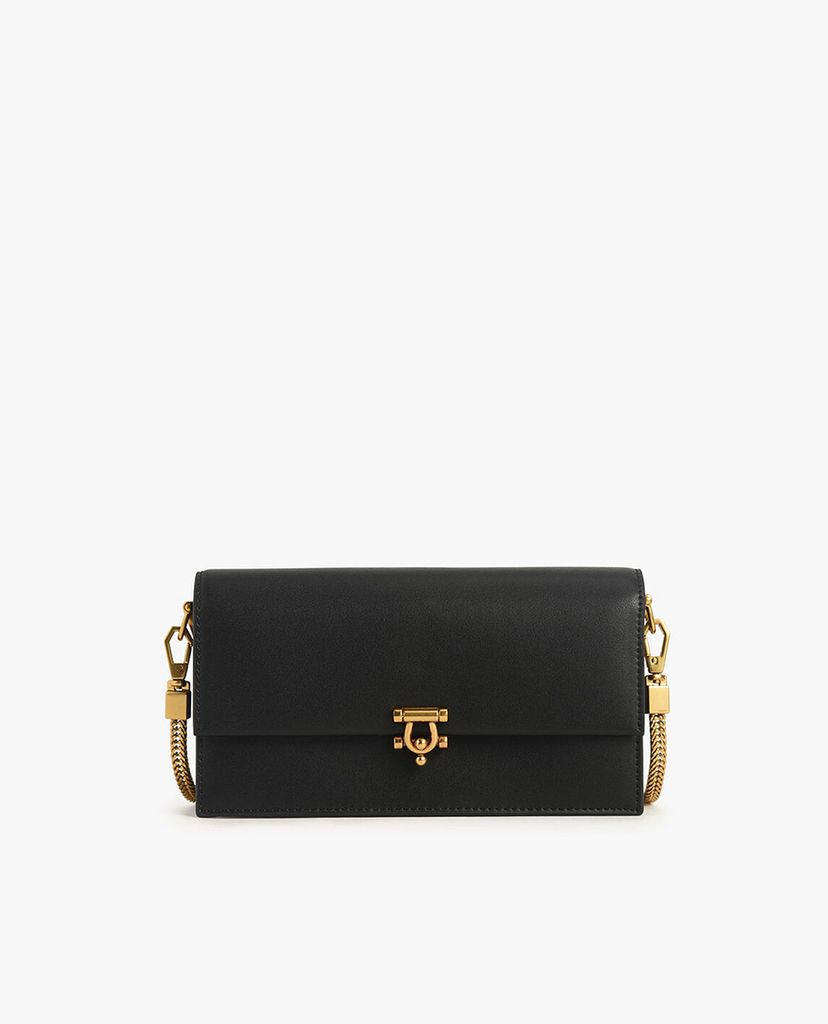 CHARLES & KEITH - Ví cầm tay nữ chữ nhật Two Tone Metallic Accent