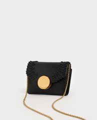 CHARLES & KEITH - Ví nữ mini dạng gập Stitch Trim