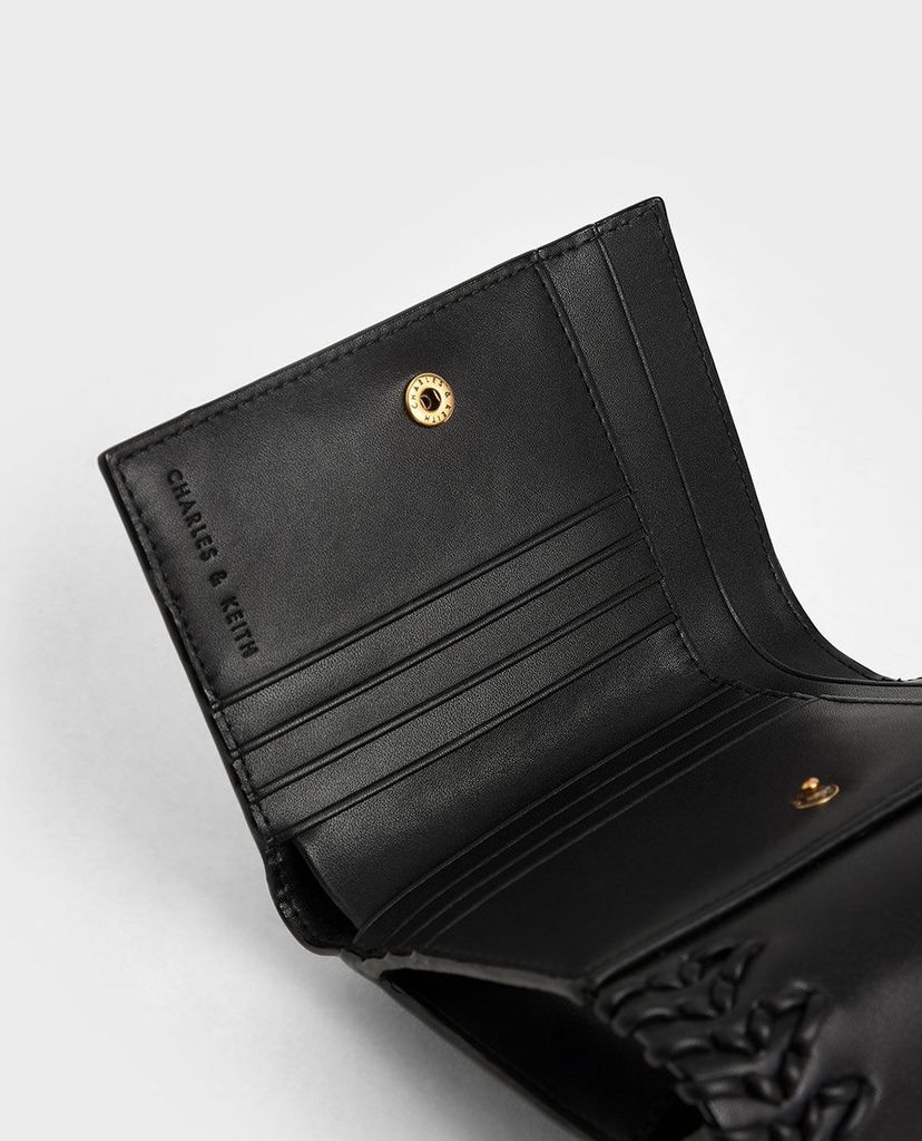 CHARLES & KEITH - Ví nữ mini dạng gập Stitch Trim