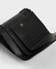 CHARLES & KEITH - Ví nữ mini dạng gập Stitch Trim