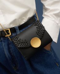 CHARLES & KEITH - Ví nữ mini dạng gập Stitch Trim