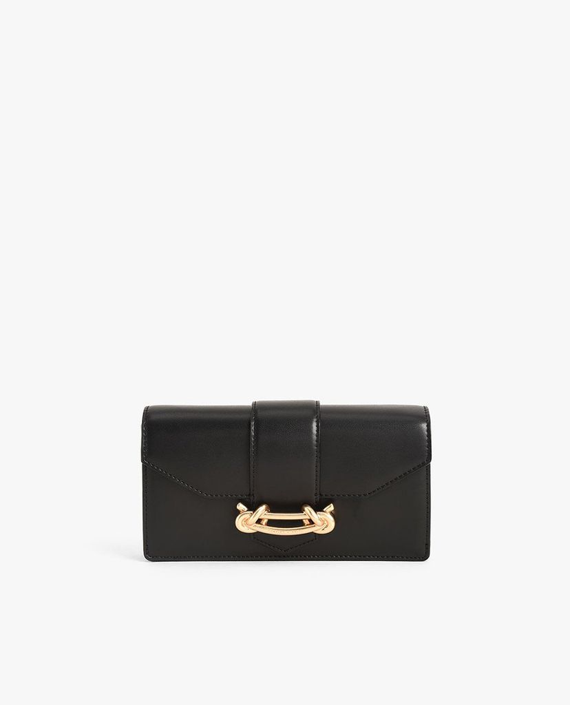 CHARLES & KEITH - Ví cầm tay nữ chữ nhật Metallic Buckle