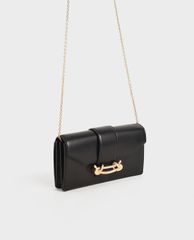 CHARLES & KEITH - Ví cầm tay nữ chữ nhật Metallic Buckle