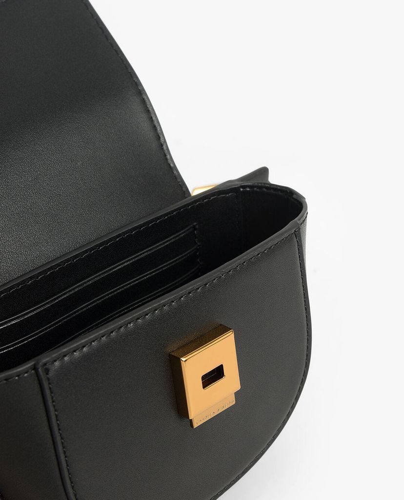 CHARLES & KEITH - Túi đeo chéo nữ hình bán nguyệt Mini Saddle