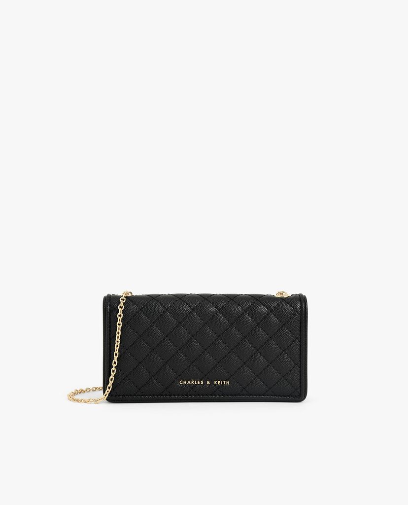 CHARLES & KEITH - Ví nữ cầm tay chữ nhật Quilted Pouch